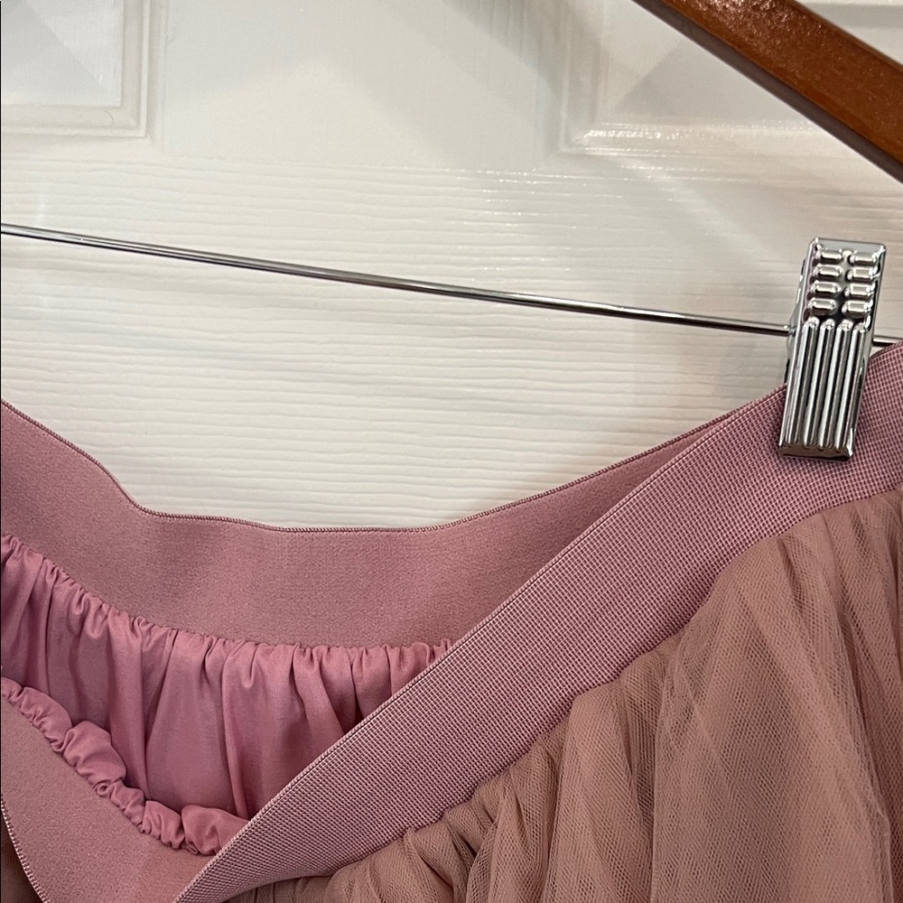 Dusty Pink Long Tutu Party Evening Tulle Skirt XXL - Picture 6 of 7
